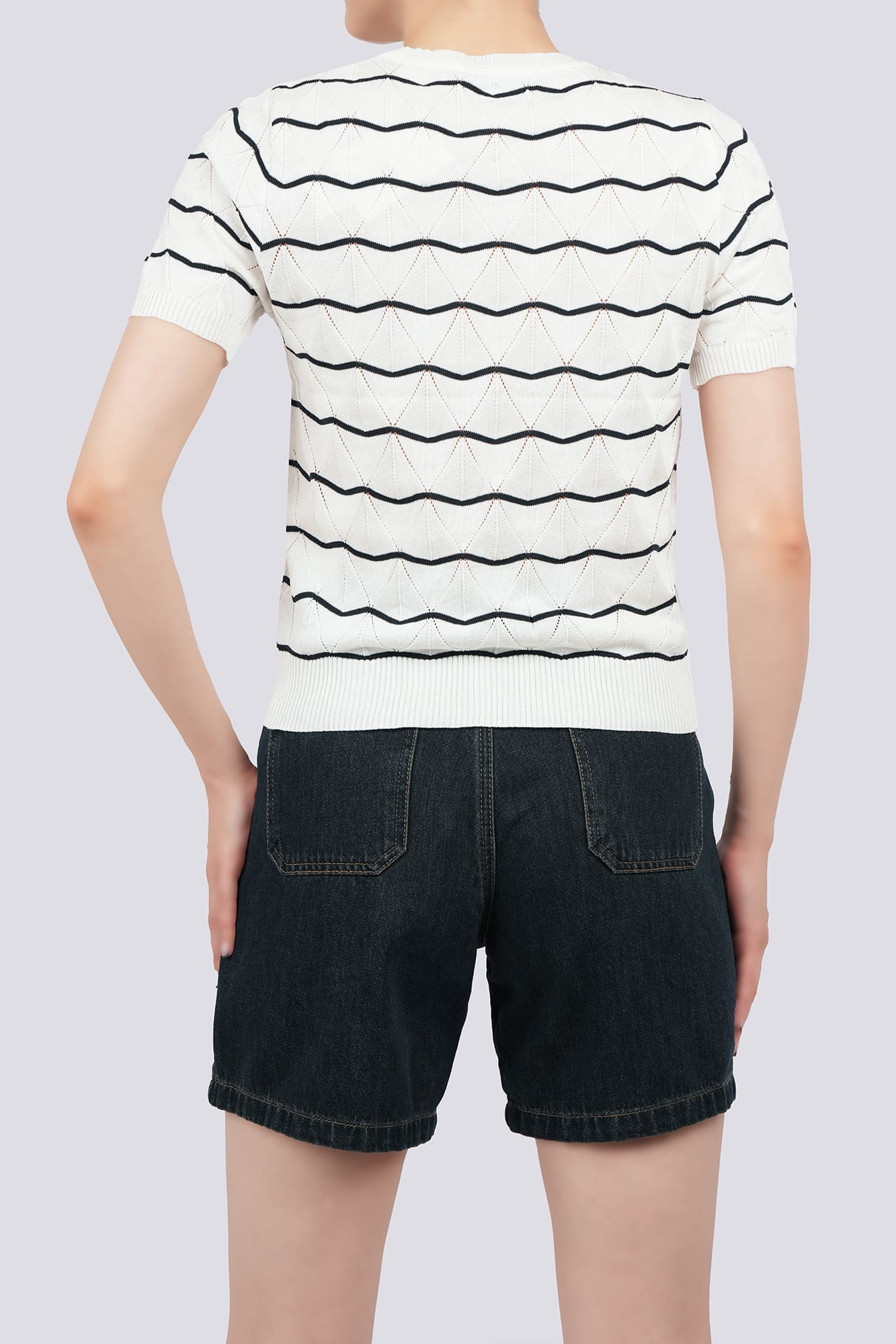 بلوز آستین کوتاه بافت