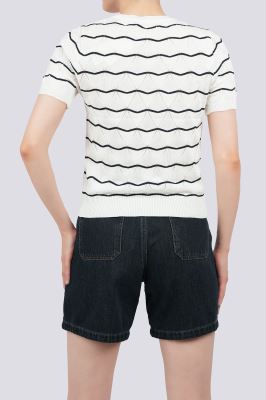 بلوز آستین کوتاه بافت