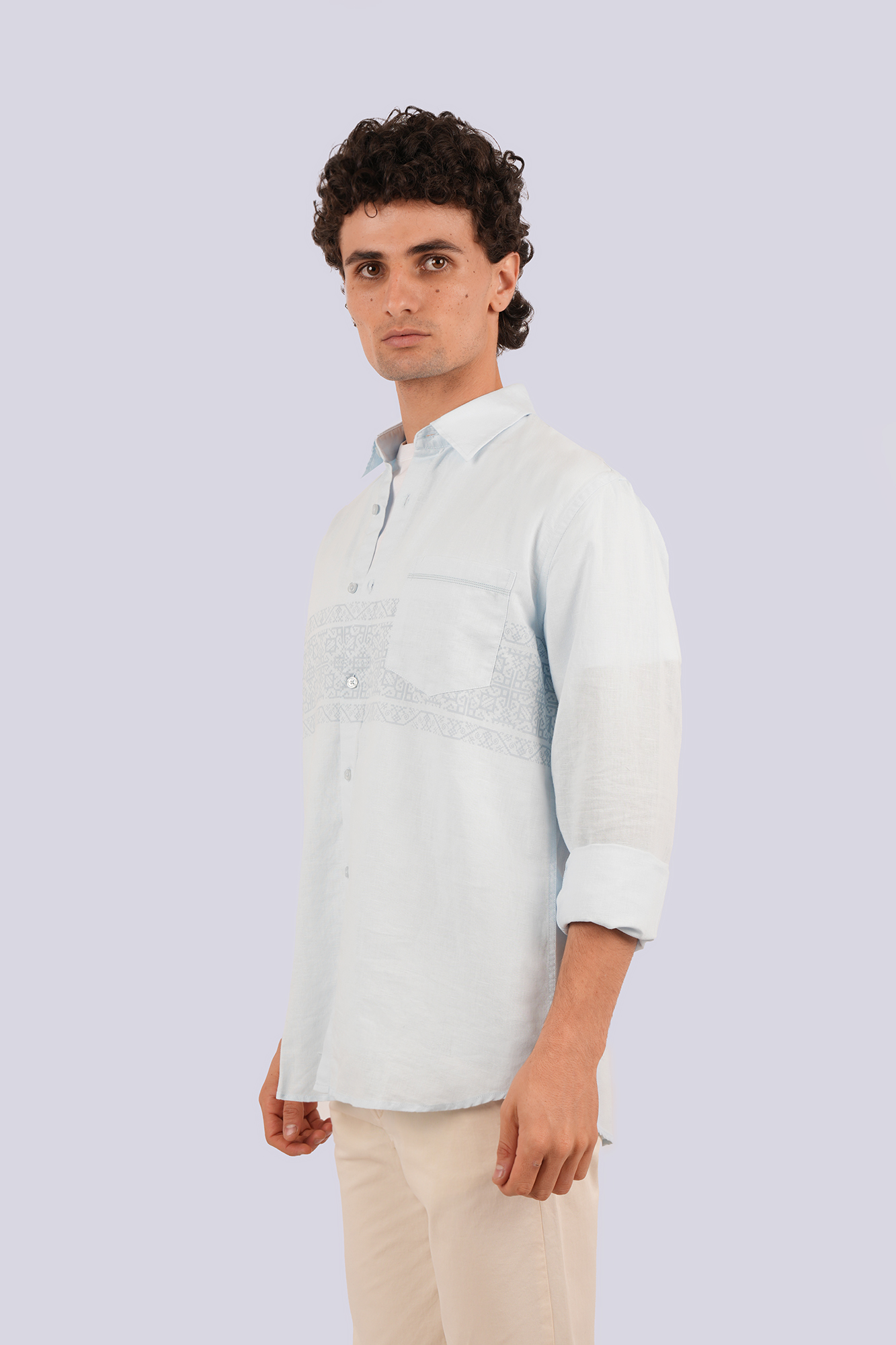 پیراهن آستین بلند لینن