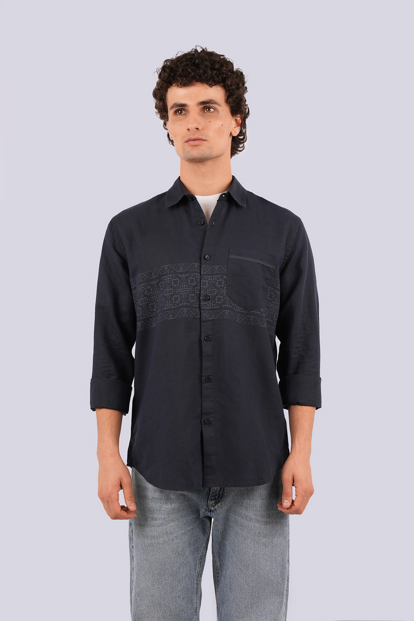 پیراهن آستین بلند لینن