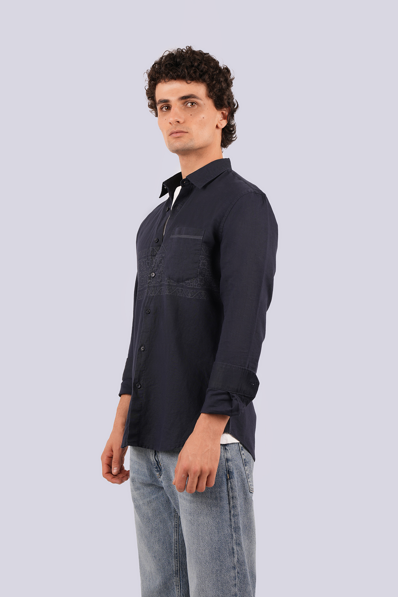 پیراهن آستین بلند لینن