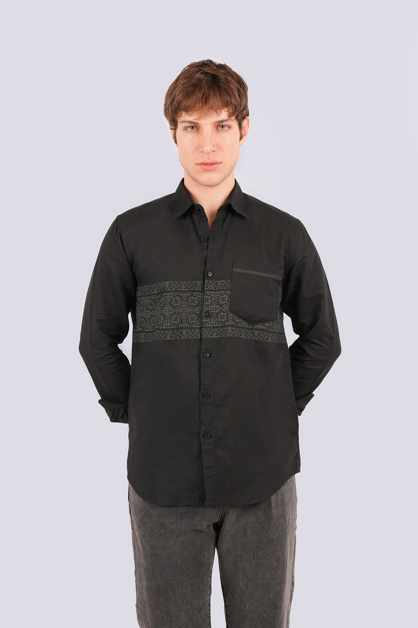 پیراهن آستین بلند لینن