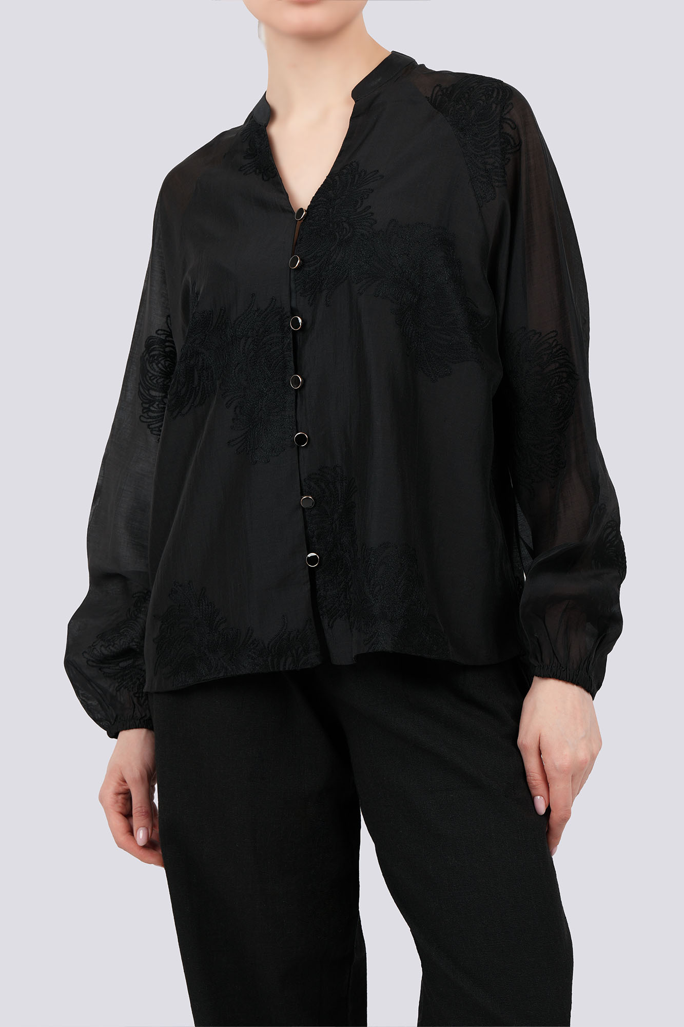 شومیز آستین بلند حریر