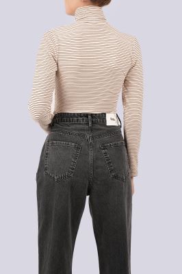 تیشرت آستین بلند یقه اسکی راه راه