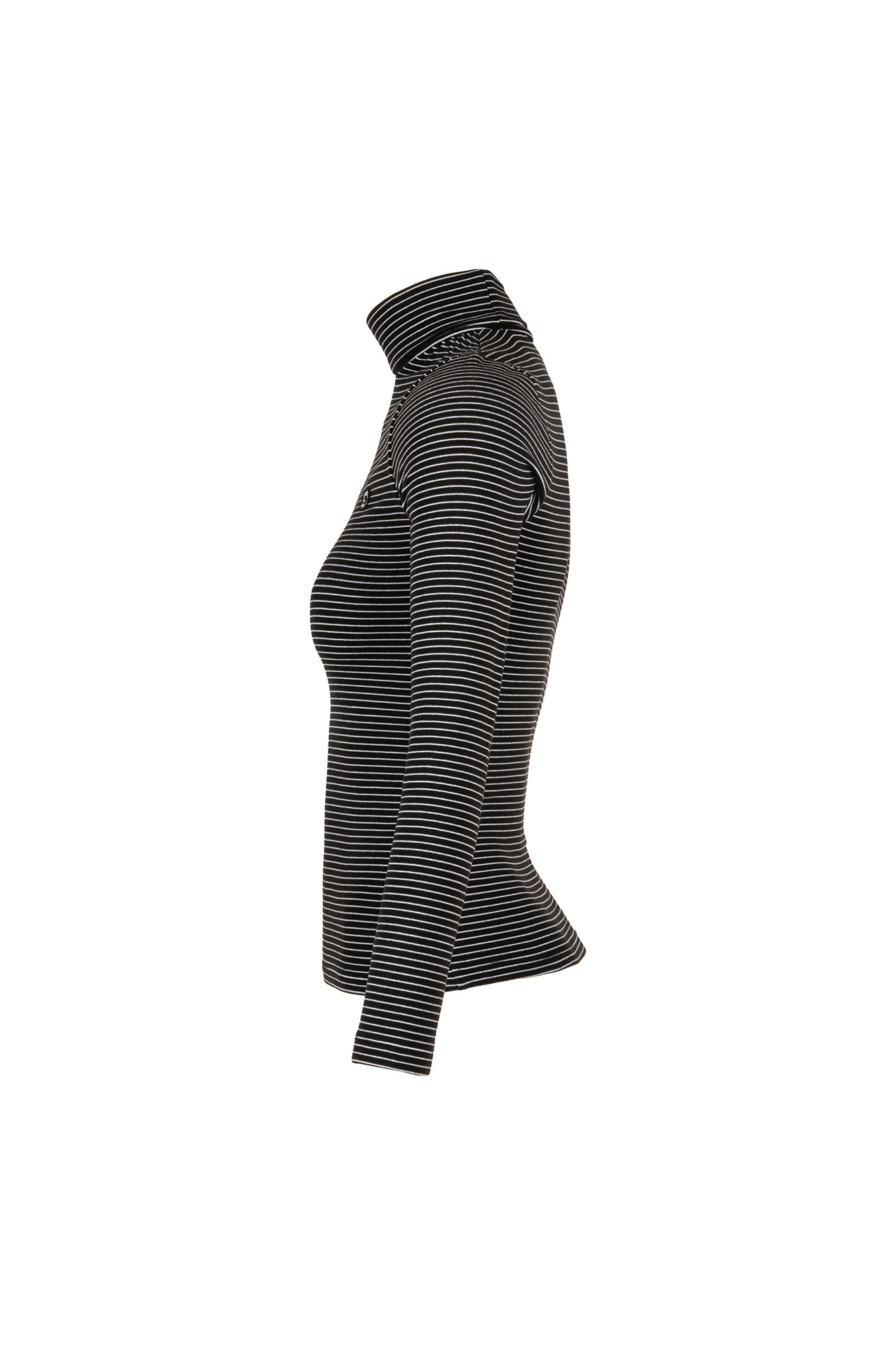 تیشرت آستین بلند یقه اسکی راه راه