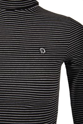 تیشرت آستین بلند یقه اسکی راه راه