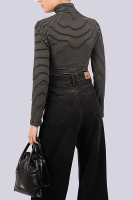 تیشرت آستین بلند یقه اسکی راه راه