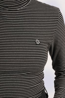 تیشرت آستین بلند یقه اسکی راه راه