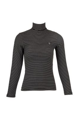 تیشرت آستین بلند یقه اسکی راه راه