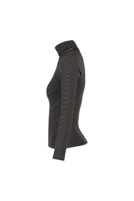 تیشرت آستین بلند یقه اسکی راه راه