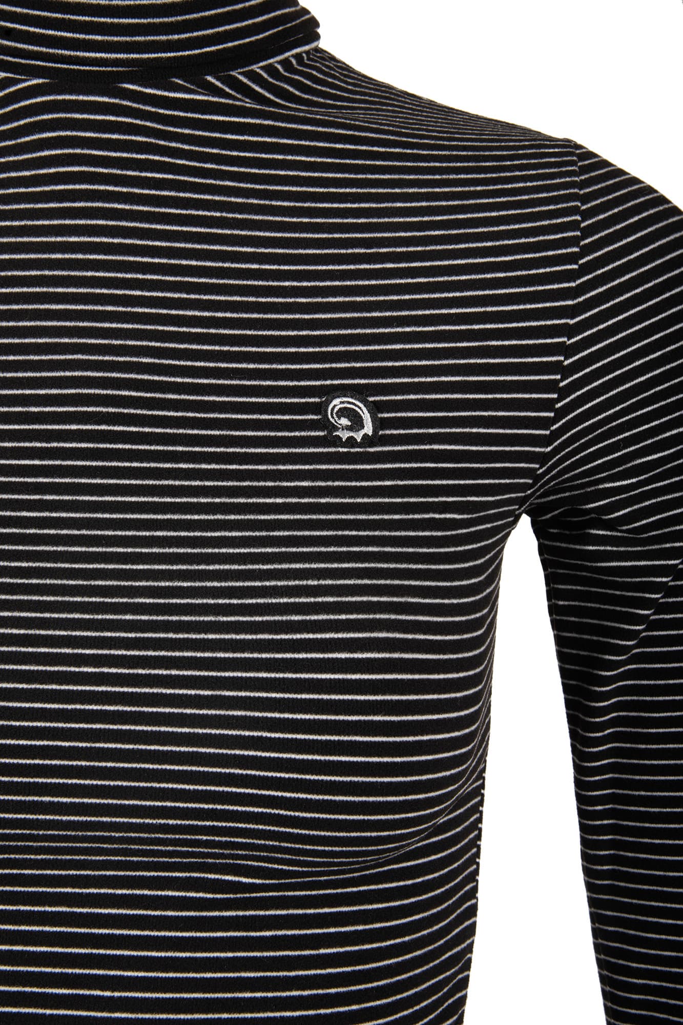 تیشرت آستین بلند یقه اسکی راه راه