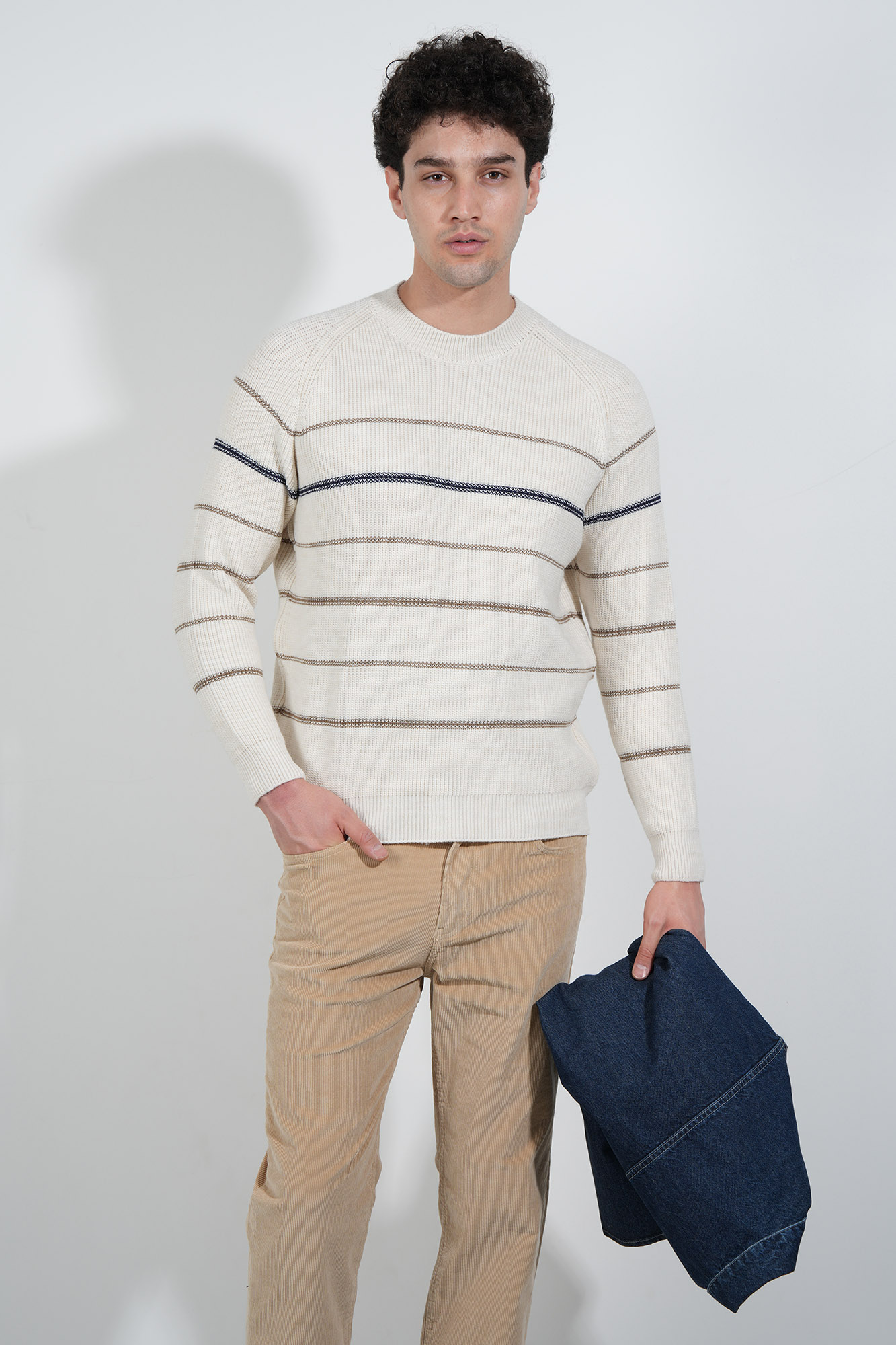 بافت آستین بلند راه راه