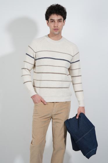 بافت آستین بلند راه راه