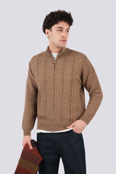 بافت نیم زیپ طرحدار