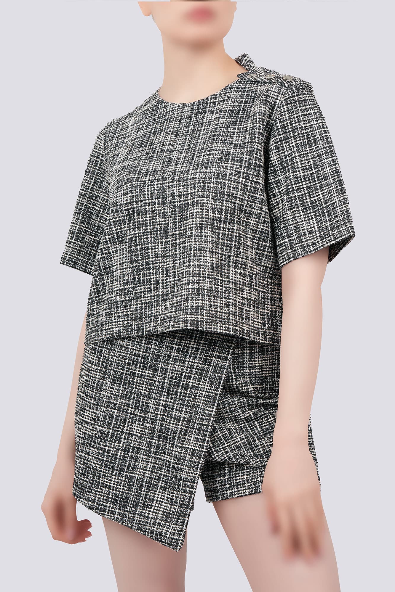 بلوز آستین کوتاه بوکله