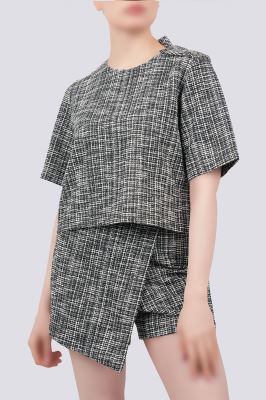 بلوز آستین کوتاه بوکله