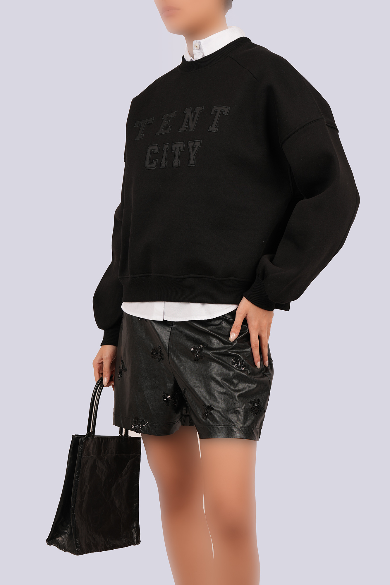 سوئیشرت یقه گرد گلدوزی