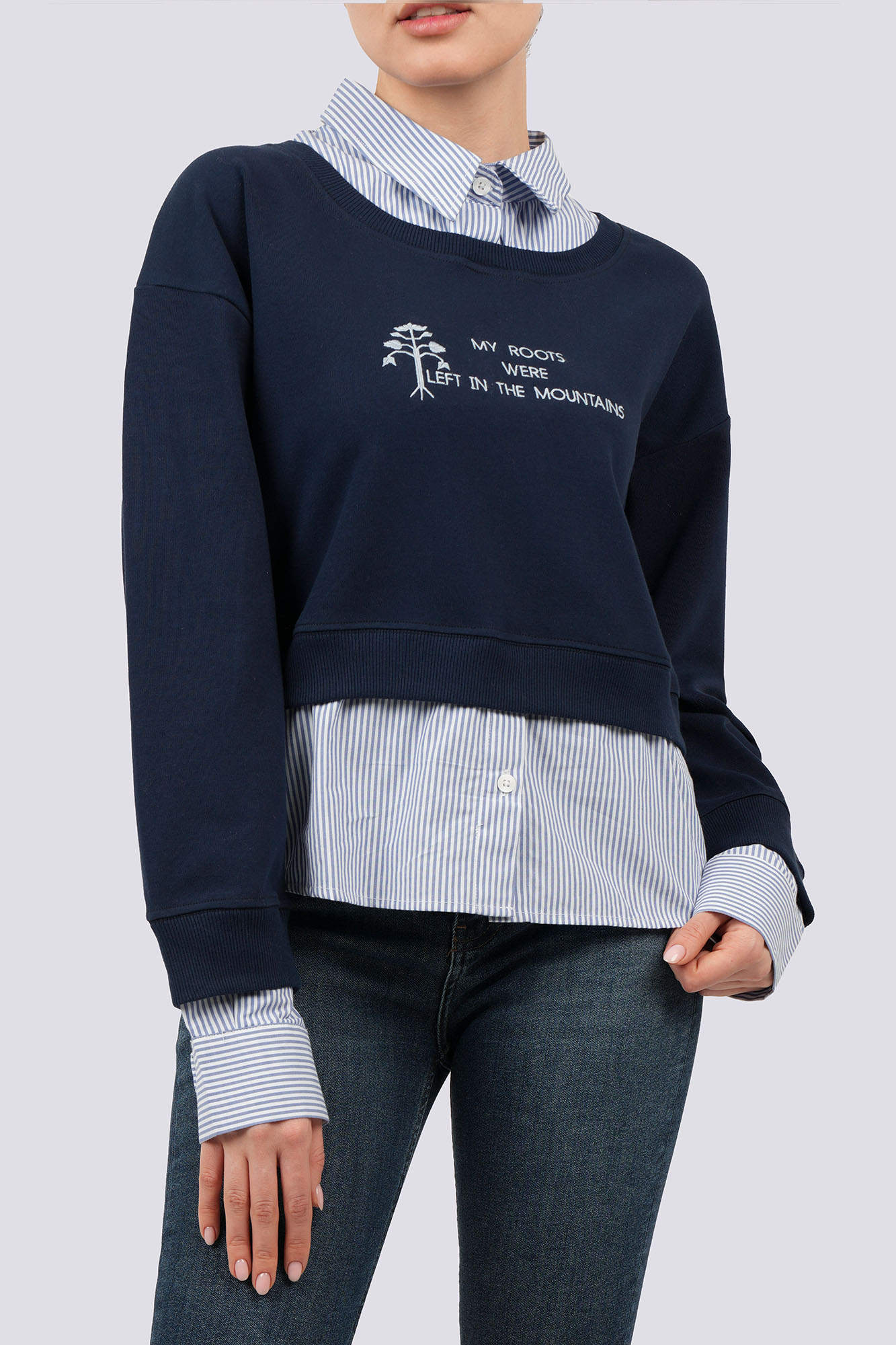 تیشرت آستین بلند گلدوزی