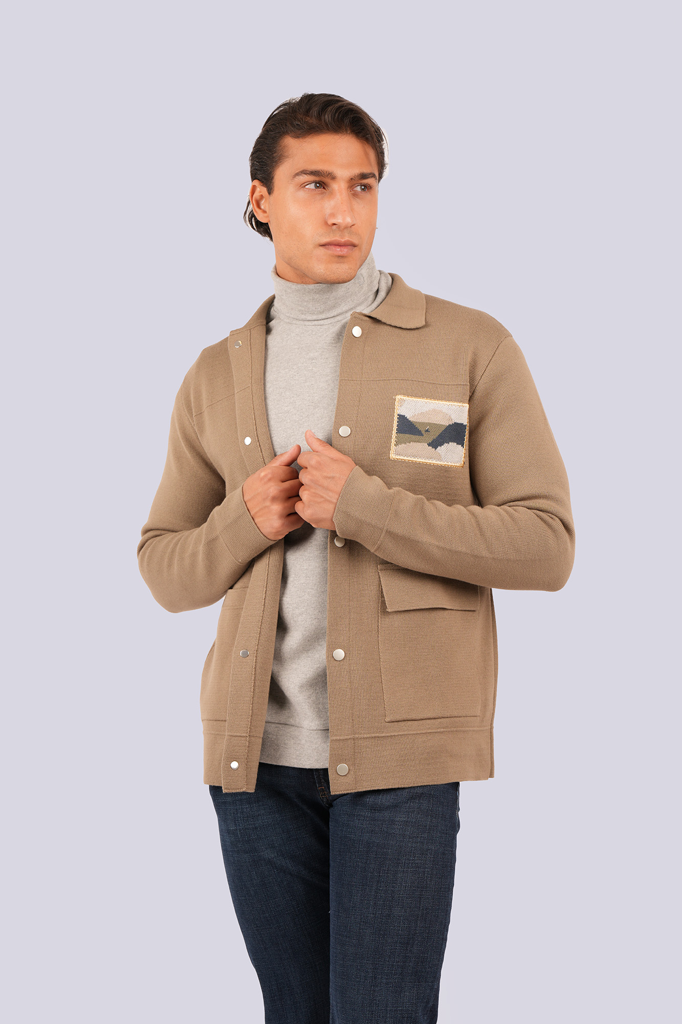 ژاکت بافت طرحدار