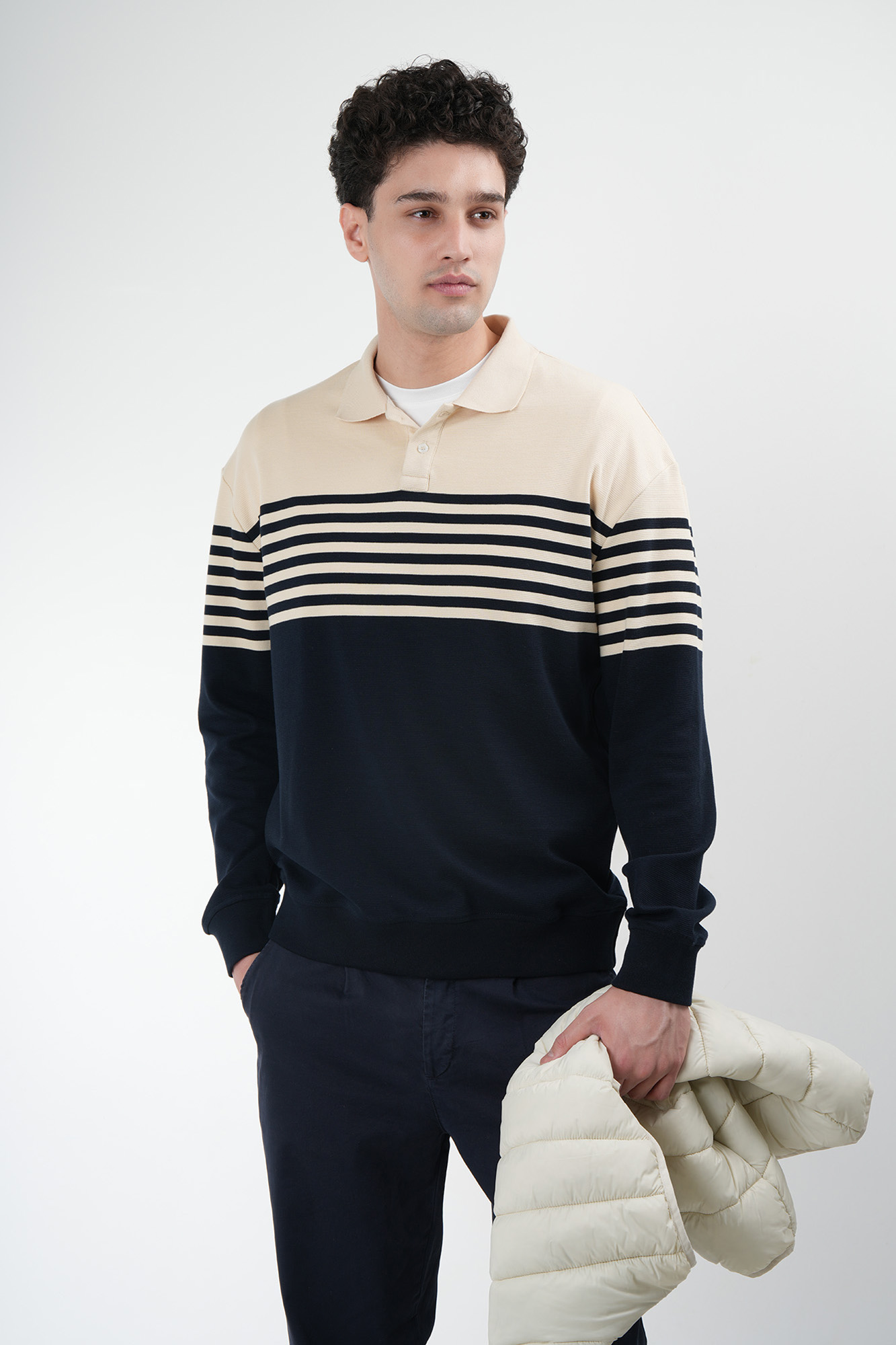 پولوشرت آستین بلند راه راه