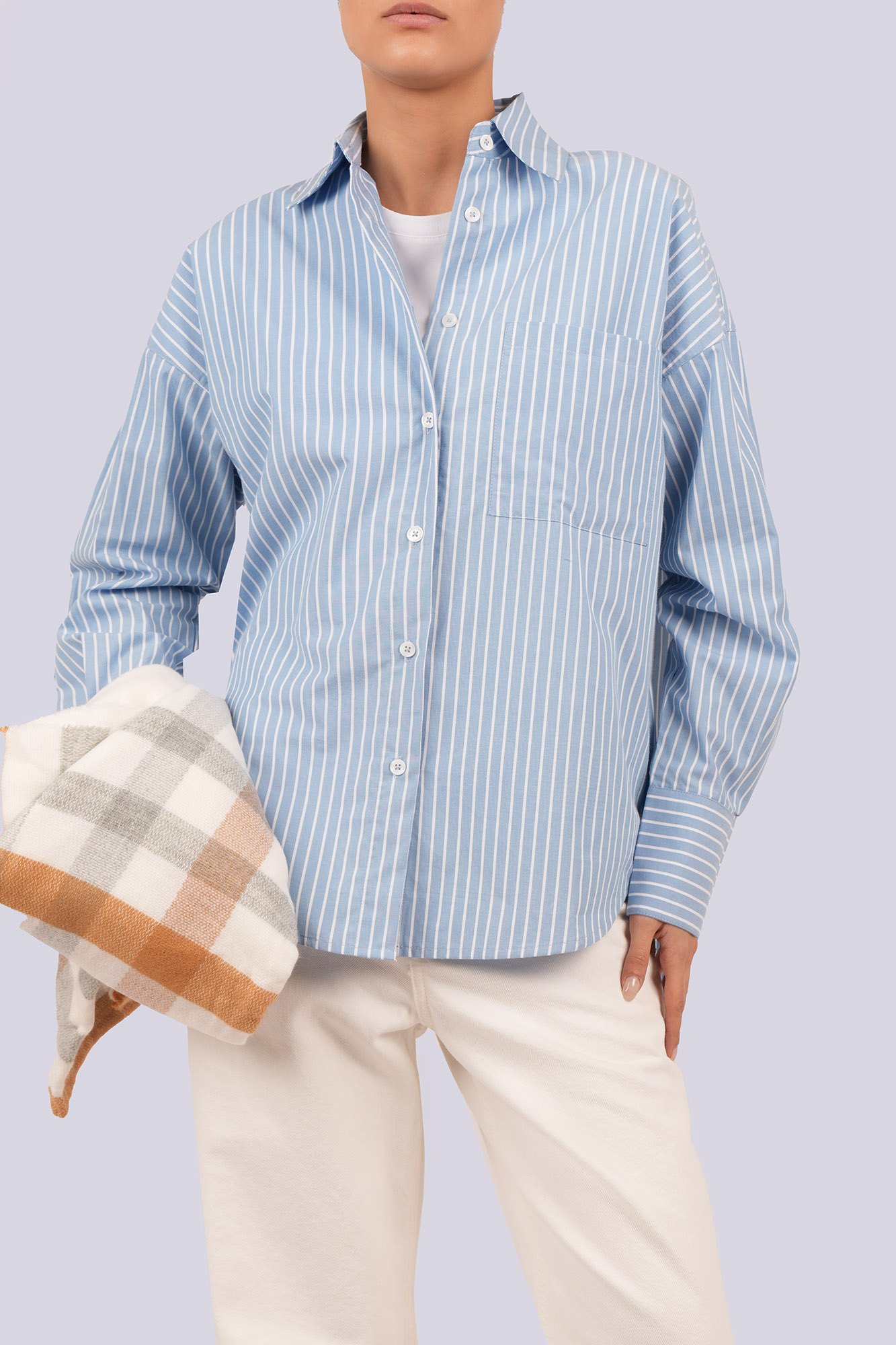 شومیز آستین بلند راه راه