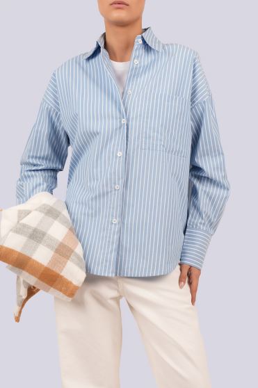 شومیز آستین بلند راه راه