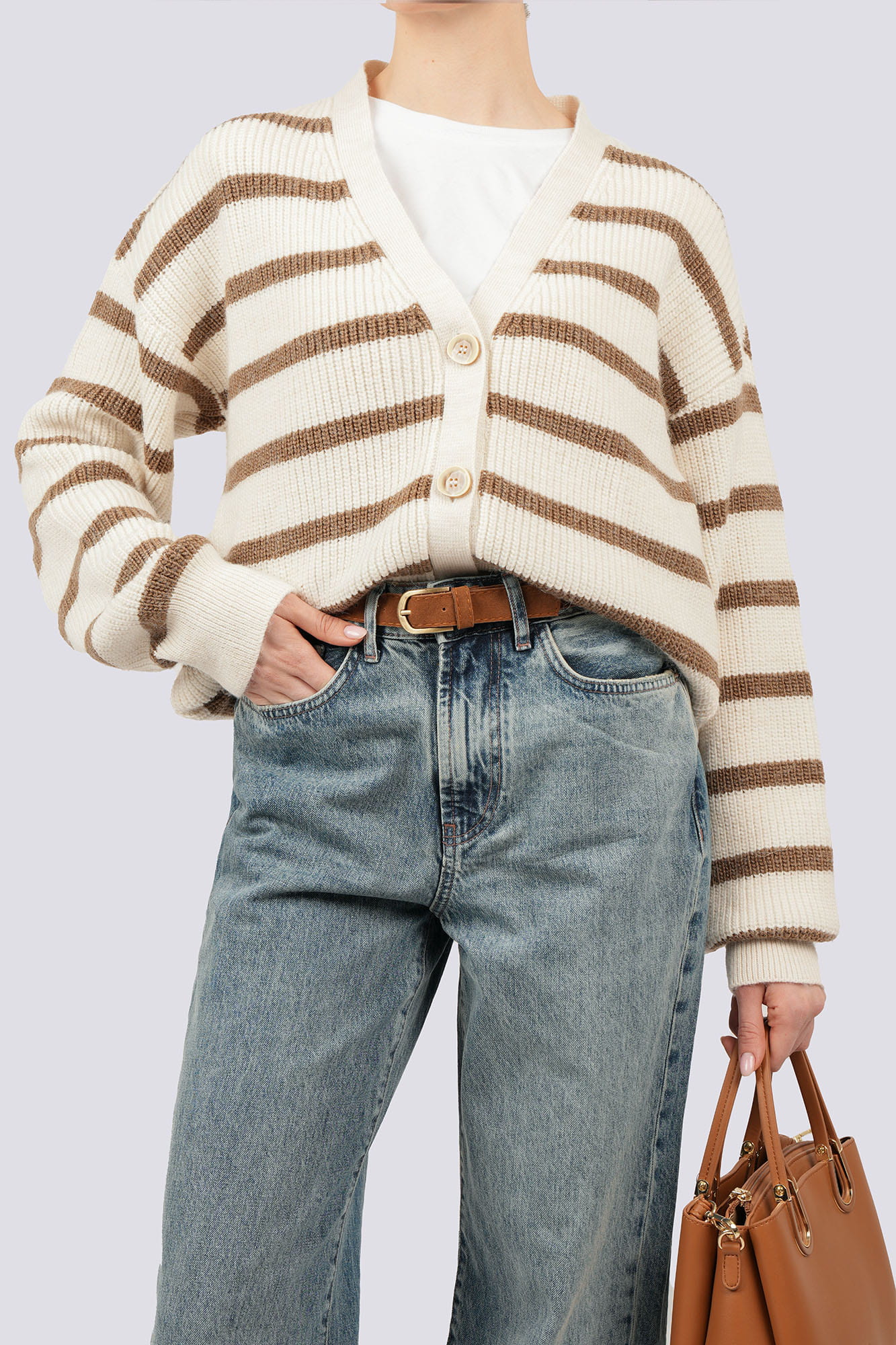 ژاکت بافت راه راه