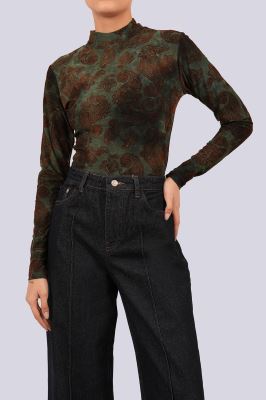 بلوز آستین بلند طرحدار