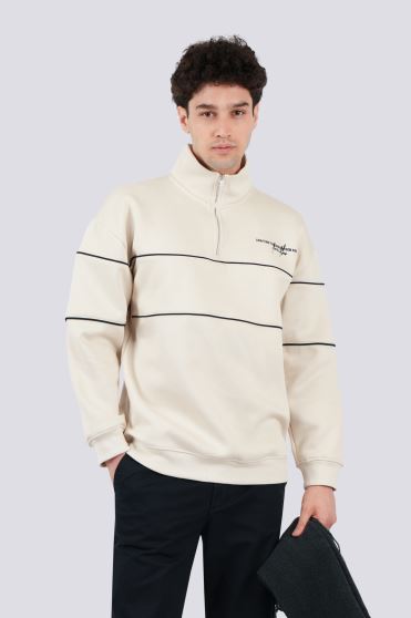 سوئیشرت نیم زیپ گلدوزی