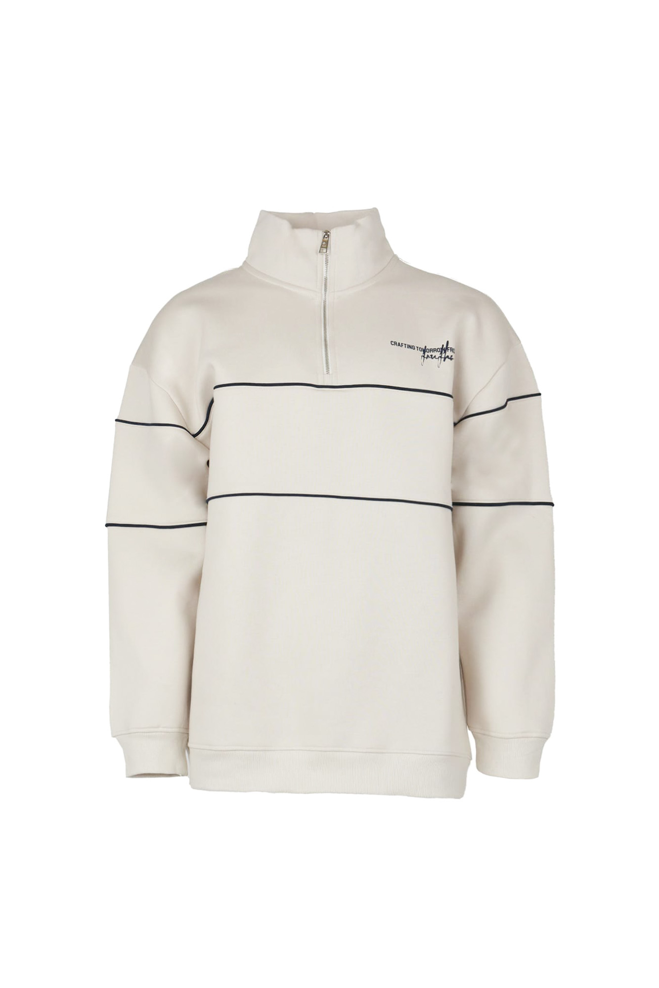 سوئیشرت نیم زیپ گلدوزی