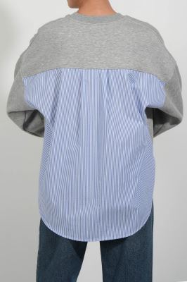 سوئیشرت یقه گرد ترکیبی