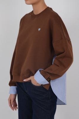 سوئیشرت یقه گرد گلدوزی