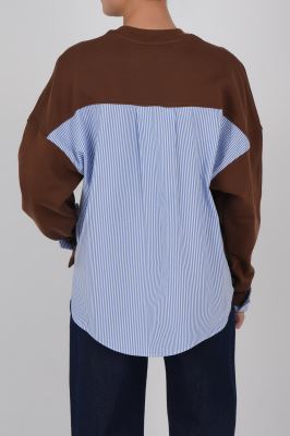 سوئیشرت یقه گرد گلدوزی