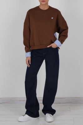 سوئیشرت یقه گرد گلدوزی