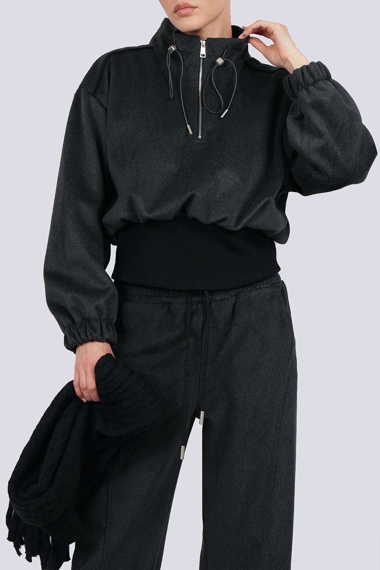 سوئیشرت نیم زیپ ساده