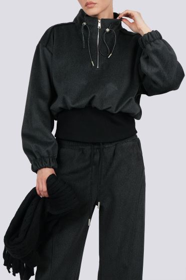 سوئیشرت نیم زیپ ساده