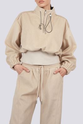 سوئیشرت نیم زیپ ساده