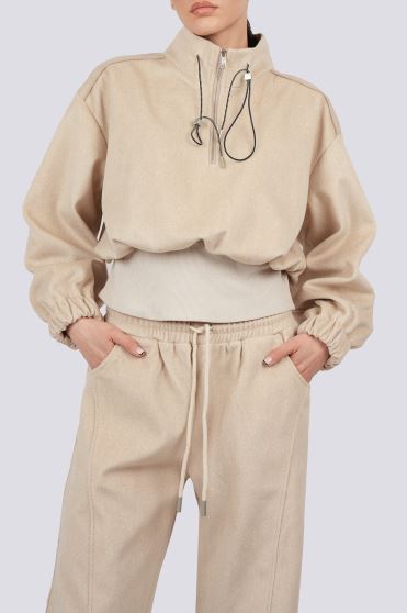 سوئیشرت نیم زیپ ساده