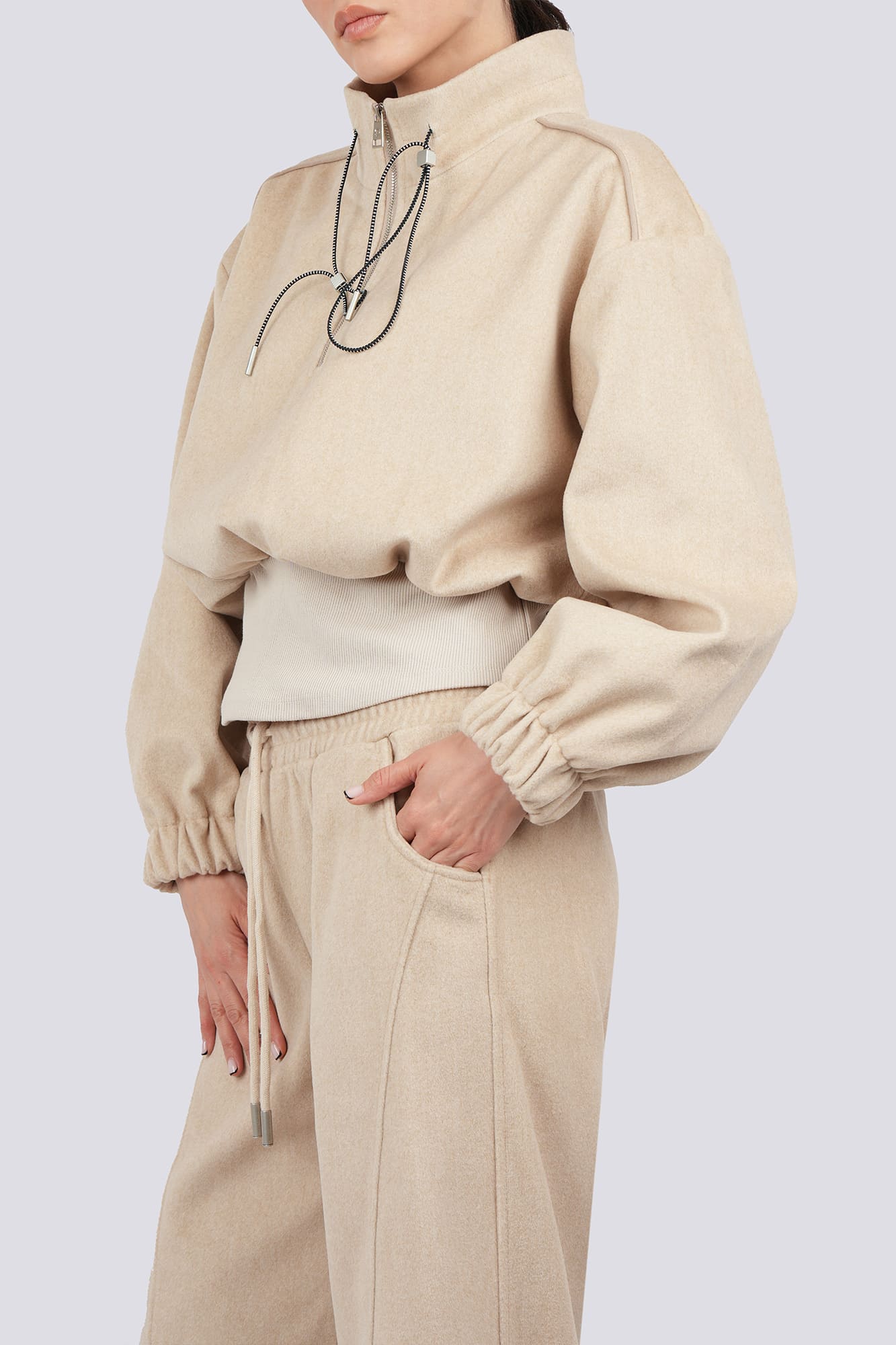 سوئیشرت نیم زیپ ساده