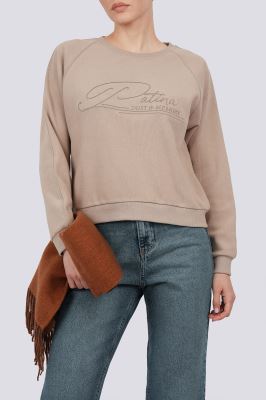 سوئیشرت یقه گرد گلدوزی