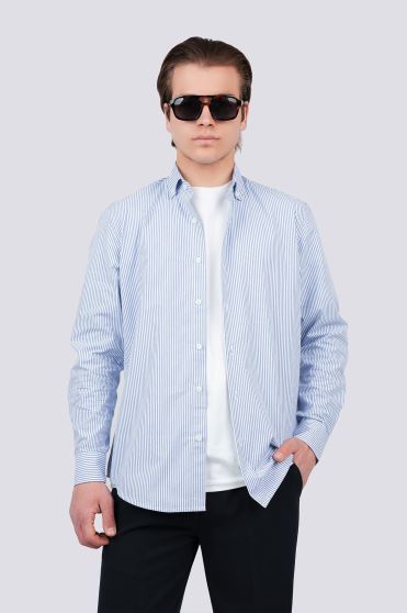 پیراهن آستین بلند راه راه