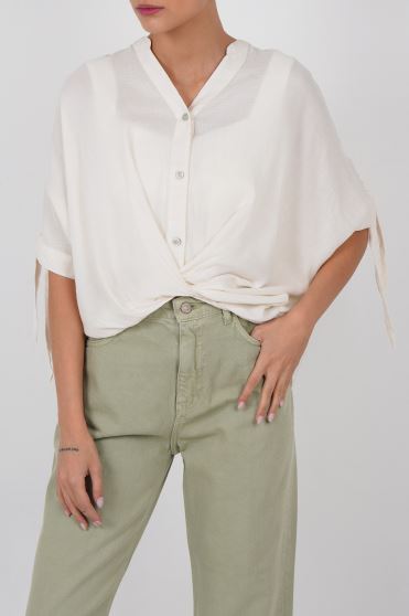 بلوز آستین کوتاه ساده