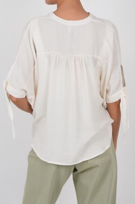 بلوز آستین کوتاه ساده