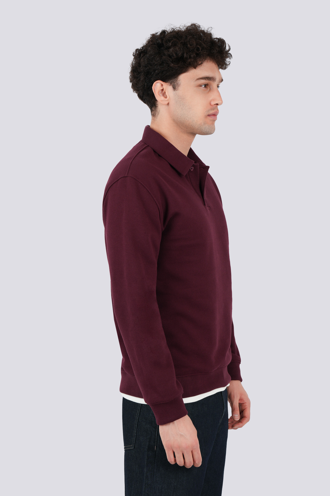 پولوشرت آستین بلند ساده