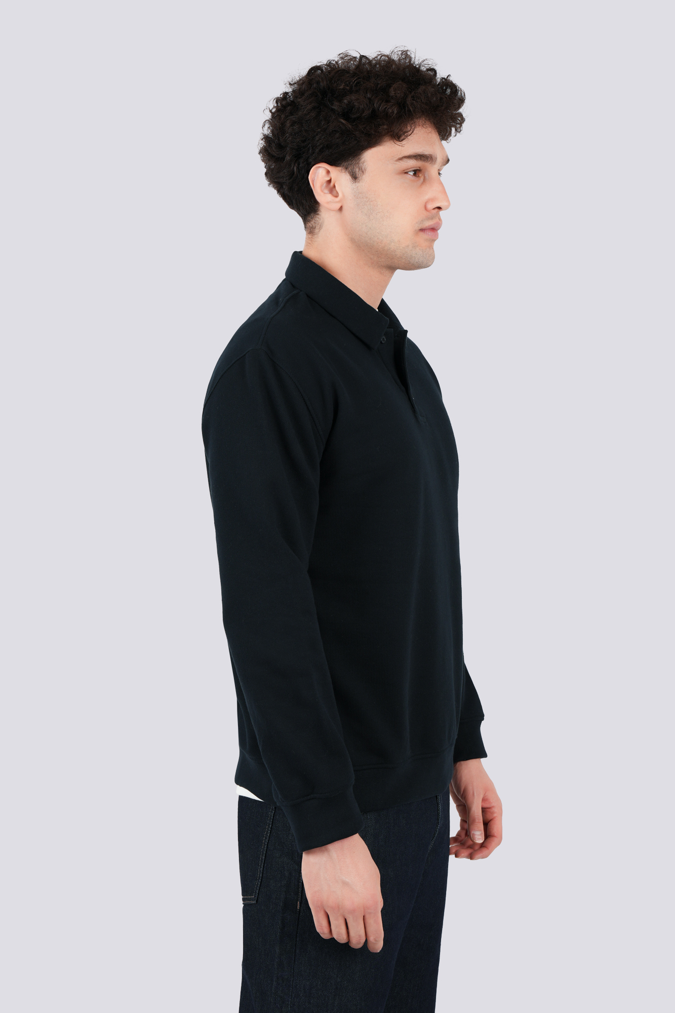 پولوشرت آستین بلند ساده