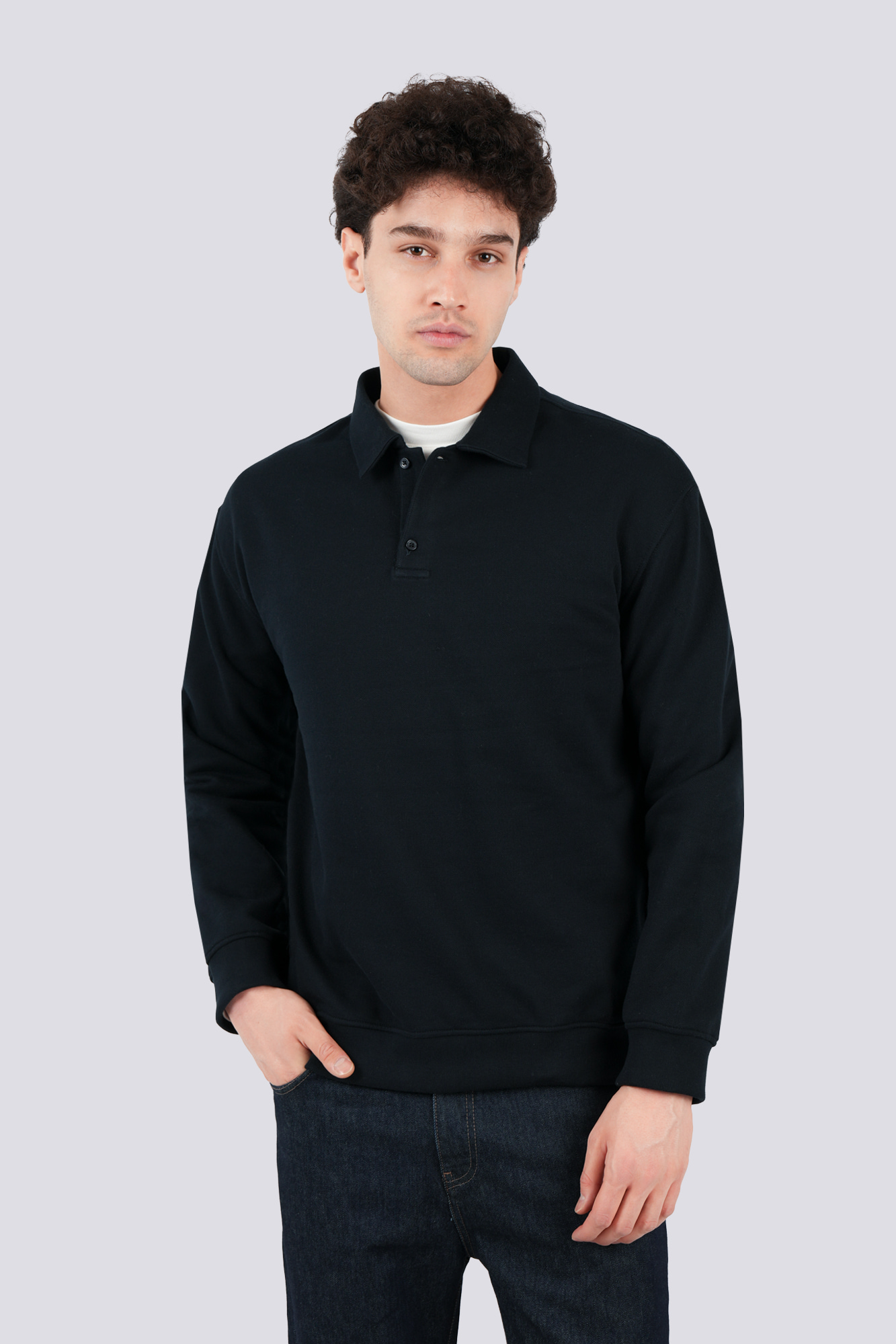 پولوشرت آستین بلند ساده