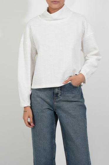 بلوز آستین بلند ژاکارد