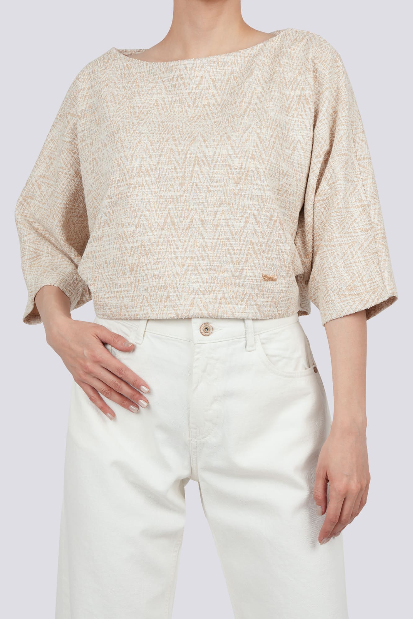 بلوز آستین بلند طرحدار