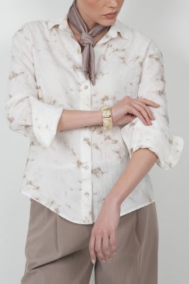 شومیز آستین بلند طرحدار