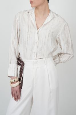 شومیز آستین بلند طرحدار